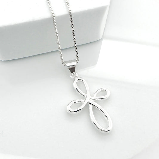 925 Sterling Silver Cross Necklace Gift