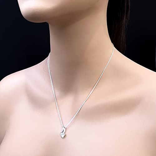 Sterling Silver Crystal Necklace, Thank You for Helping Us Tie The Knot Necklace, Bridesmaid Gift Necklace, Maid of Honor Proposal Gift Necklace, Bridal Party Jewelry