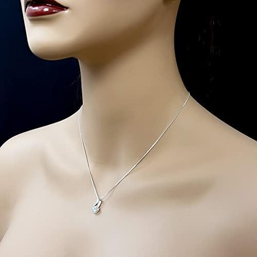 925 Sterling Silver Crystal Necklace, Bridesmaid Gift Necklace, Matron of Honor Maid of Honor Gift, Wedding Party Necklace (Custom Message)