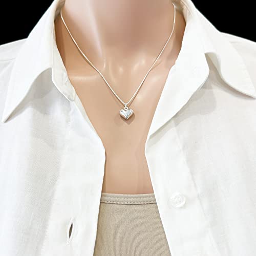 Small and Dainty Sterling Silver Heart Necklace for Women, Girlfriend Gift, Gift for Mom Necklace, Wife Gift Necklace, Daughter Gift Necklace