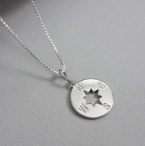 Sterling Silver Compass Necklace for Women, I'd Be Lost Without You, Wife Gift, Girlfriend Gift Necklace, Best Friend Gift