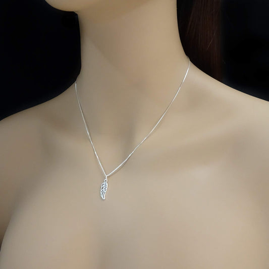Sterling Silver Wing Necklace for Women, Delicate and Dainty Angel Wing Necklace, Psalm 91, Inspirational Necklace, Sympathy Necklace