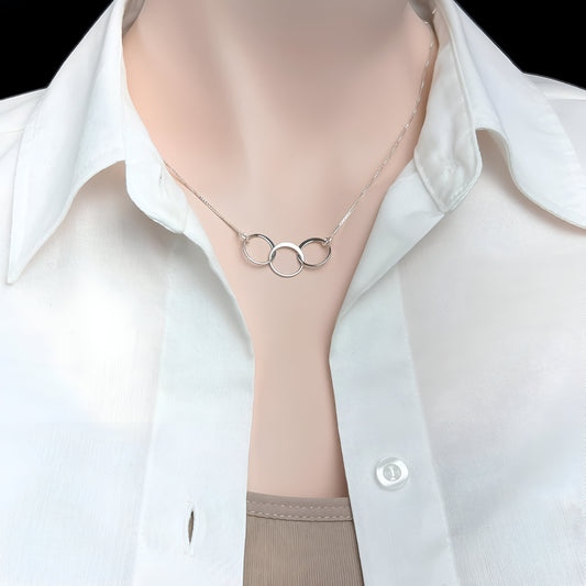 30th Birthday Necklace Three Rings for Three Decades Gift