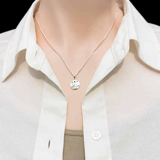 Dainty 925 Sterling Silver Sand Dollar Necklace for Women Beach Nature Everyday Jewelry Gift for Mom Wife Girlfriend Best Friend Summer Jewelry