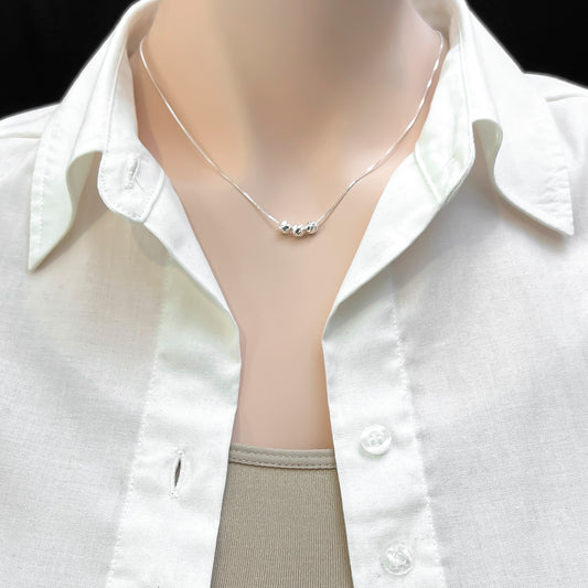 30th Birthday Gift for Women, Sterling Silver 3 Silver Nuggets Necklace, Daughter Birthday Gift, Best Friend 30th Birthday Gift Necklace