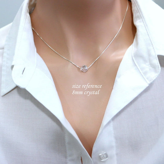 Austrian Crystal Faceted Round Crystal Necklace