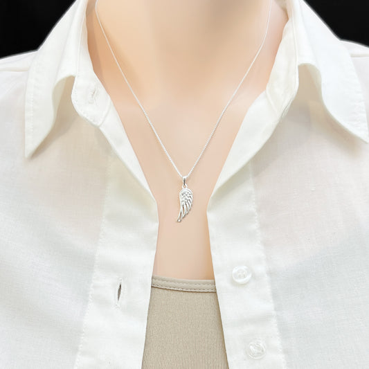 Tiny and Dainty Sterling Silver Wing Necklace for Women, Eagle Wing Necklace, Inspirational Necklace