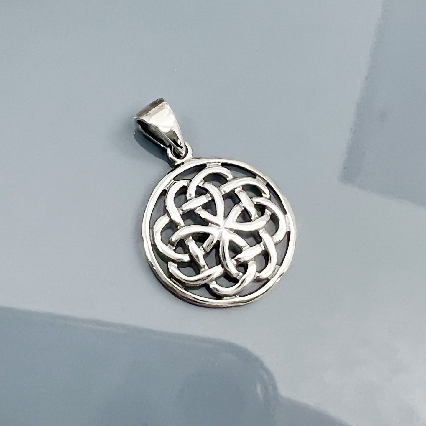 Sterling Silver Celtic Knot Pendant Necklace, Sterling Silver Celtic Necklace, Irish Necklace, Gift for Grandmother, Wife Birthday Necklace