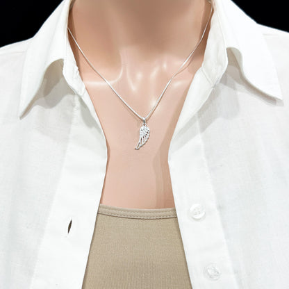 Tiny and Dainty Sterling Silver Wing Necklace, Sympathy Gift Necklace, Remembrance Gift Necklace, Bible Verse Necklace, Isaiah 40:31