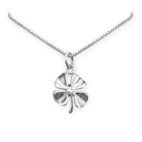 Small and Dainty Sterling Silver Four Leaf Clover Necklace for Women, Good Luck Charm Necklace, Layering Necklace, Best Friend Gift, St. Patrick's Day Gift