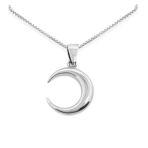 Small Sterling Silver Crescent Moon Necklace for Women, Wife Gift Necklace, Girlfriend Gift, Best Friend Gift, Daughter Gift Necklace