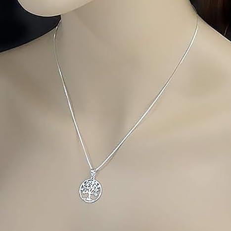 Alexandreasjewels Sterling Silver Tree of Life Necklace with Cubic Zirconia - Perfect Stepmom Appreciation Gift for Birthday, Mother's Day, Christmas Thank You Present from Stepdaughter or Stepson