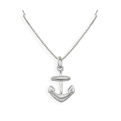 Small Sterling Silver Anchor Necklace for Women, Simple and Elegant Anchor Necklace, Perfect Gift for Mom, Daughter, Goddaughter