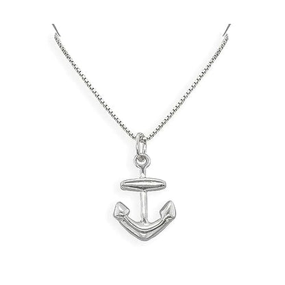 Small Sterling Silver Anchor Necklace for Women, Simple and Elegant Anchor Necklace, Perfect Gift for Mom, Daughter, Goddaughter