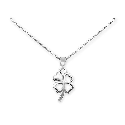 Tiny Delicate and Dainty Sterling Silver Four Leaf Clover Necklace for Women, Good Luck Charm Necklace, Layering Necklace, Best Friend Gift, St. Patrick's Day Gift