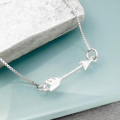 Arrow Necklace Graduation Gift Sterling Silver Bar Arrow Necklace Go Confidently Gift for Her