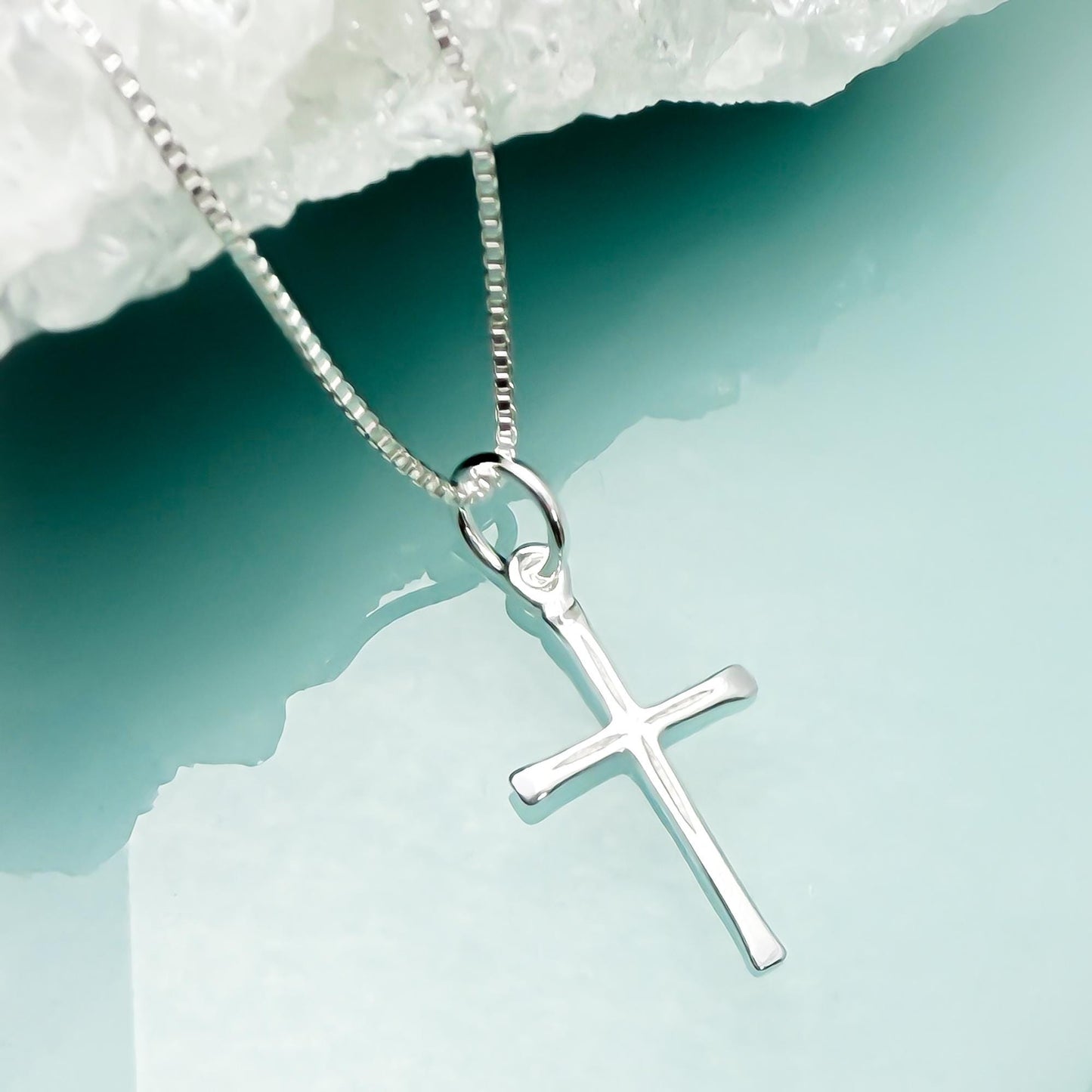 Cross Necklace, Sterling Silver Cross Necklace, Tiny Cross Necklace, Sterling Silver Cross Pendant, Cross Jewelry, Baptism Gift Necklace