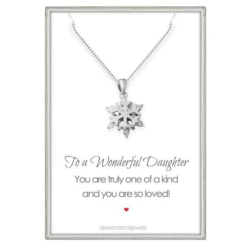 Tiny Delicate and Dainty Sterling Silver Snowflake Necklace, Snowflake Necklace for Teens, Gift for Teen Daughter