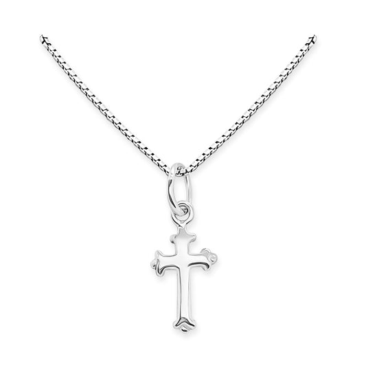 Very Tiny Delicate and Dainty Sterling Silver Cross Necklace for Women and Teen Girls, Goddaughter, Daughter, Granddaughter, Niece - Baptism, Confirmation Gift