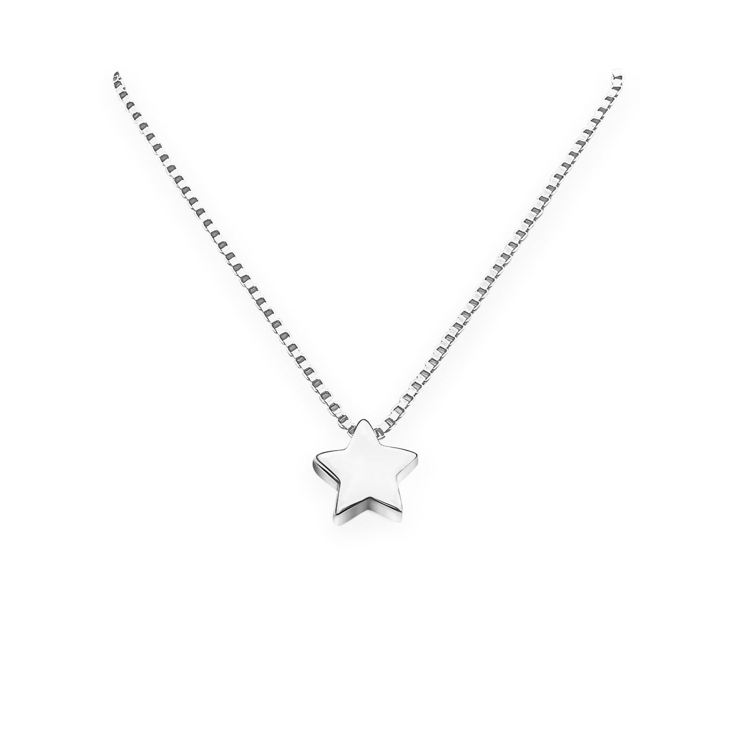 Tiny Delicate and Dainty Sterling Silver Star Necklace, Floating Star Necklace, Layering Necklace, Minimalist Necklace