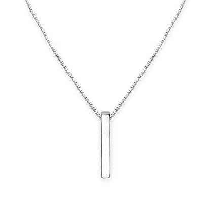 925 Sterling Silver Minimalist Bar Necklace Versatile Layering Necklace Casual Everyday Necklace Ideal Birthday Just Because Gift for Wife Girlfriend Best Friend