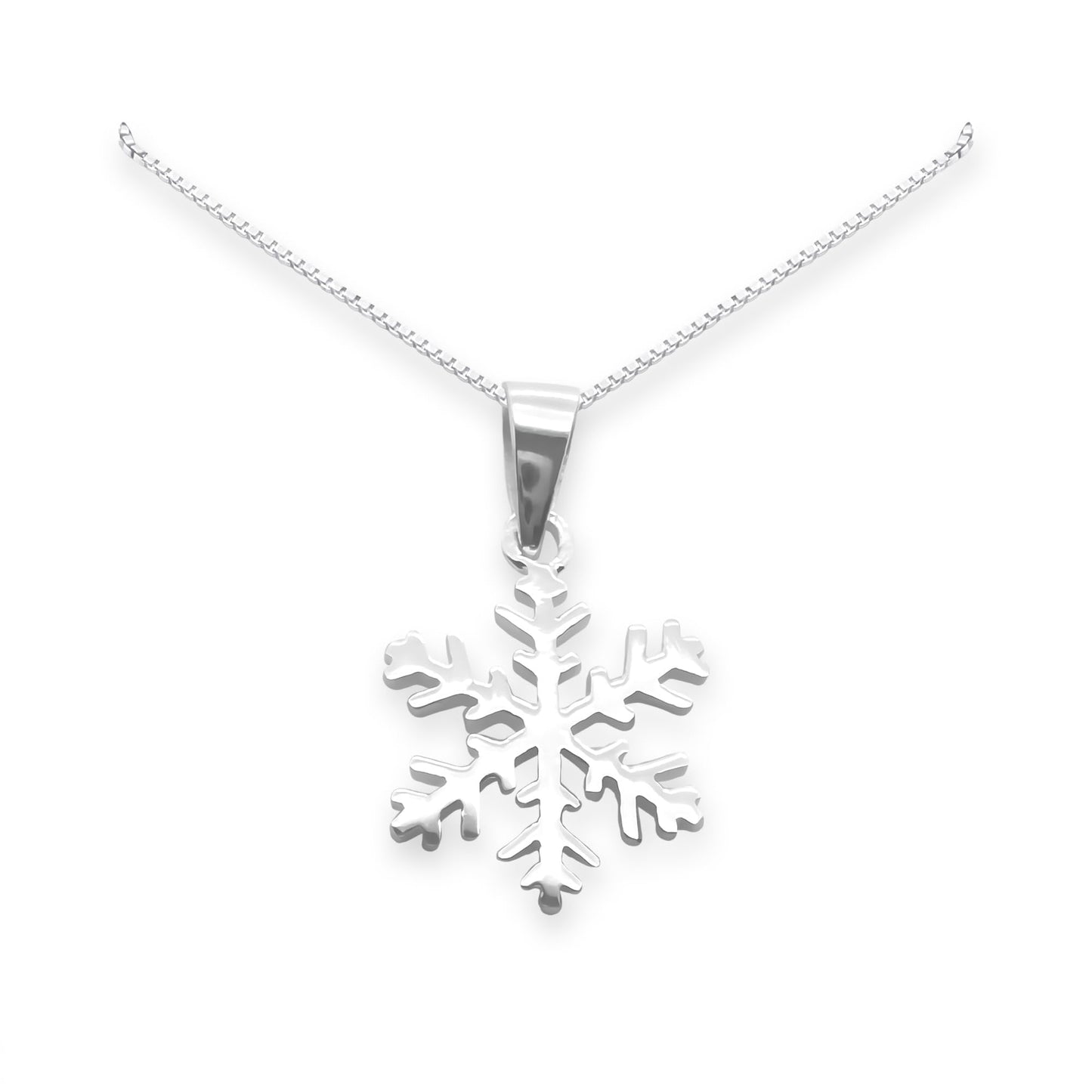 Sterling Silver Snowflake Necklace, Snowflake Necklace for Women, Snowflake Necklace for Teen Girls