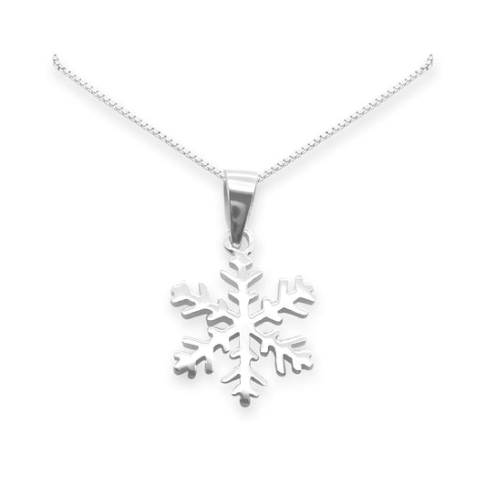 Sterling Silver Snowflake Necklace, Snowflake Necklace for Women, Snowflake Necklace for Teen Girls