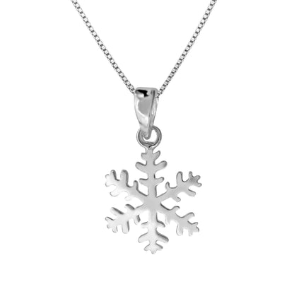 Tiny Delicate and Dainty Sterling Silver Snowflake Necklace for Women, Snowflake Necklace for Girls