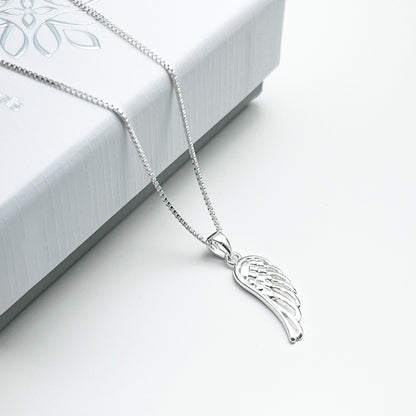 Tiny and Dainty Sterling Silver Wing Necklace, Sympathy Gift Necklace, Remembrance Gift Necklace, Bible Verse Necklace, Isaiah 40:31