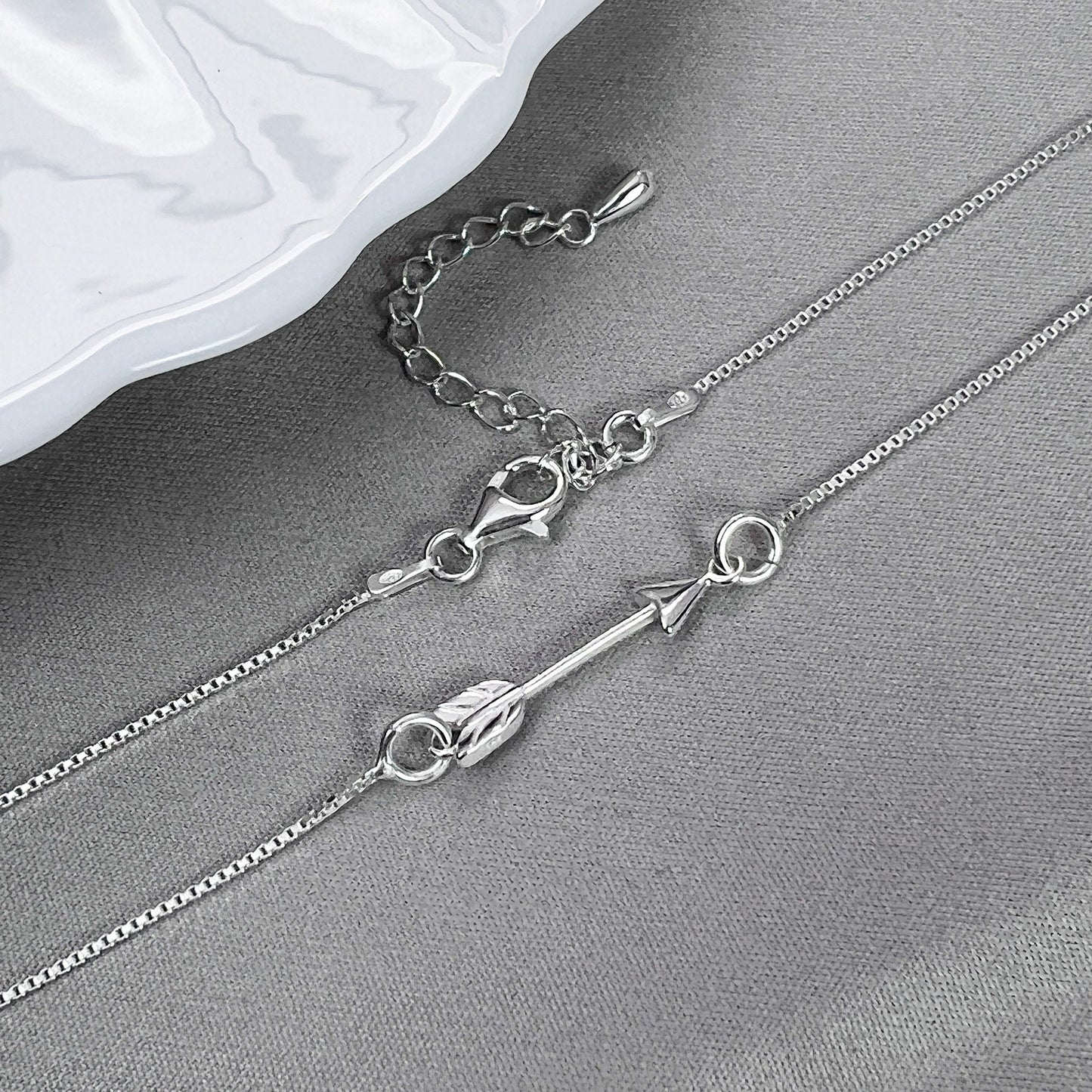 Silver Arrow Necklace, Sterling Silver Sideways Arrow Necklace, Archer Necklace, Daughter Graduation Gift Necklace, Graduate Gift Necklace