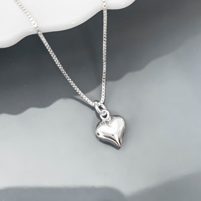 Bridesmaid Necklace, Sterling Silver Tiny Heart Necklace, Thank You for Helping Us Tie the Knot, Bridesmaid Jewelry