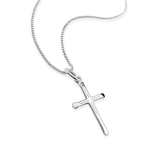 Tiny Cross Necklace for Women Teen Girls Delicate and Dainty 925 Sterling Silver Cross Necklace Goddaughter Gift on First Communion Baptism from Godmother Sponsor