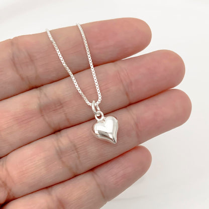 Bridesmaid Necklace, Sterling Silver Tiny Heart Necklace, Thank You for Helping Us Tie the Knot, Bridesmaid Jewelry