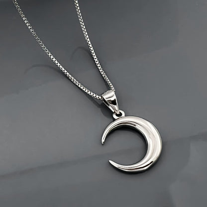 Dainty Sterling Silver Crescent Moon Necklace for Women, Girlfriend Gift Necklace, Wife Gift, Teen Daughter Birthday Gift Necklace