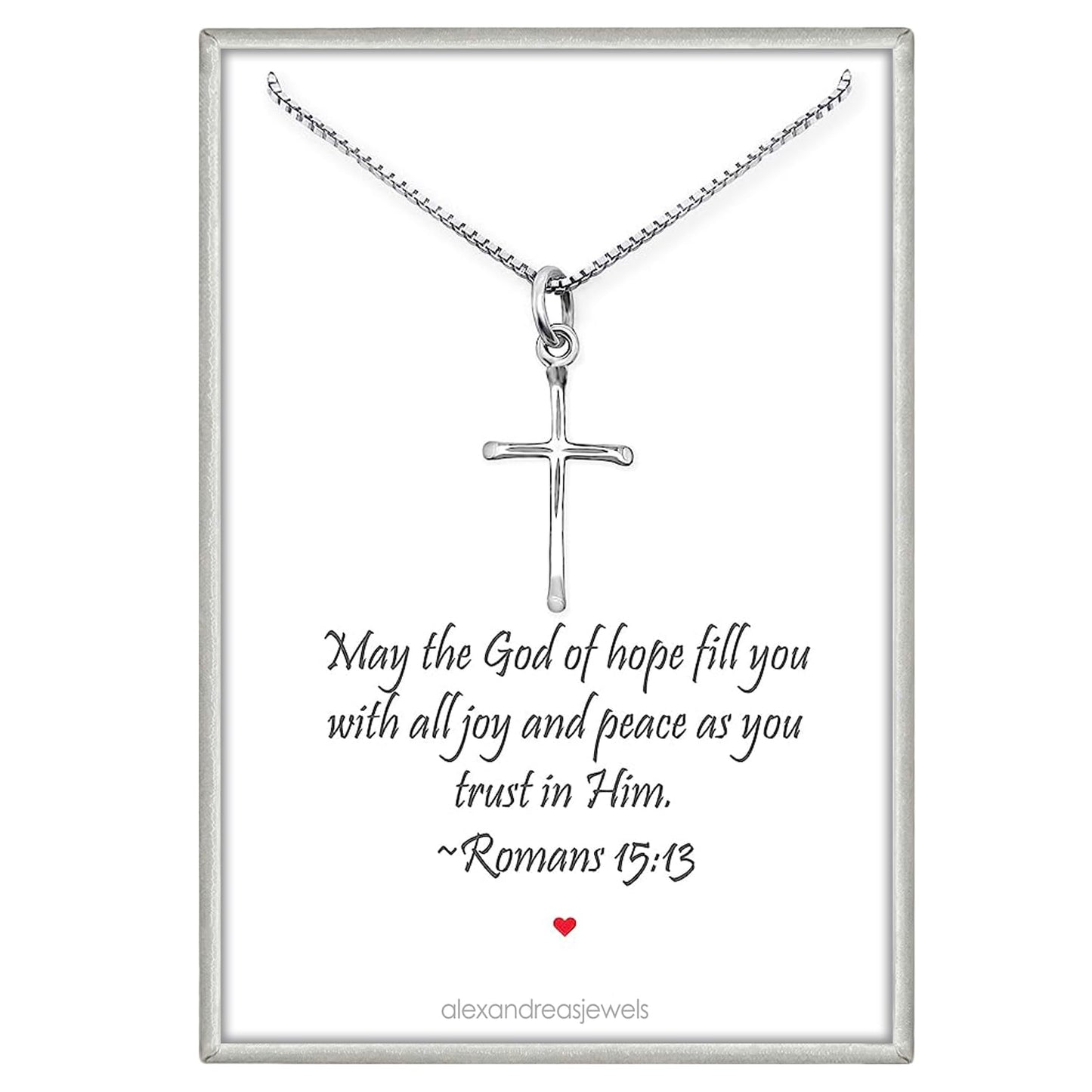 Tiny and Dainty Sterling Silver Cross Necklace, Baptism Gift, Confirmation Girft, First Communion Gift Necklace