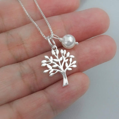 Tree of Life Necklace, Mother in Law Gift Necklace, Mother of the Bride, Mother of the Groom Gift, Sterling Silver Tree of Life Necklace, Mother's Day Gift for Mom (for mother-in-law)