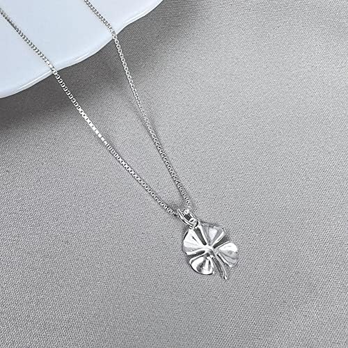 Small and Dainty Sterling Silver Four Leaf Clover Necklace for Women, Good Luck Charm Necklace, Layering Necklace, Best Friend Gift, St. Patrick's Day Gift