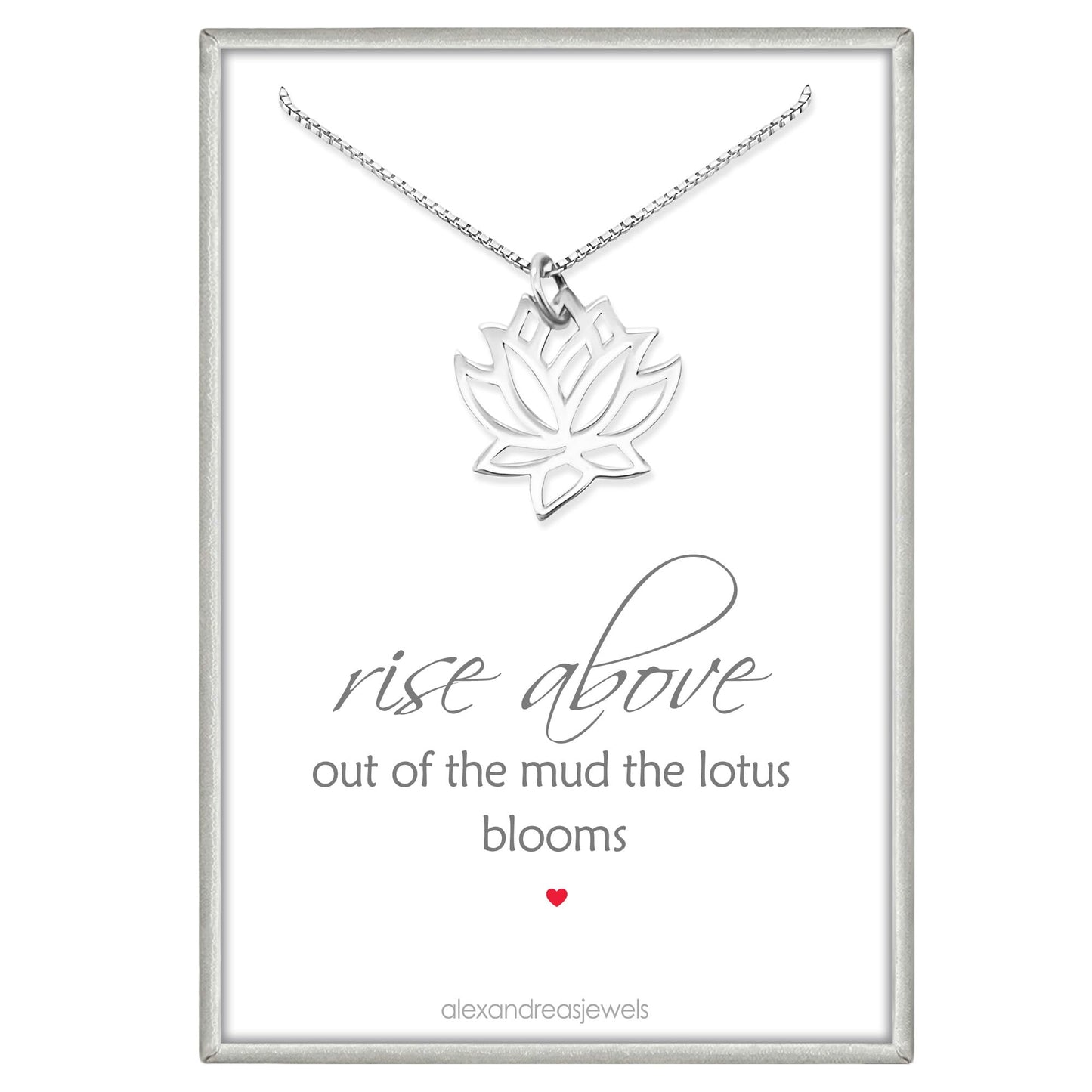 Small Delicate and Dainty 925 Sterling Silver Lotus Pendant Necklace for Women, GIft for Mom, Aunt, Girlfriend, Yoga Jewelry, Meditation Necklace