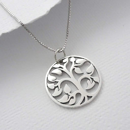 Sterling Silver Tree of Life Necklace, Mother of the Bride Gift, Mother of the Groom Gift, Mother in Law Gift Necklace