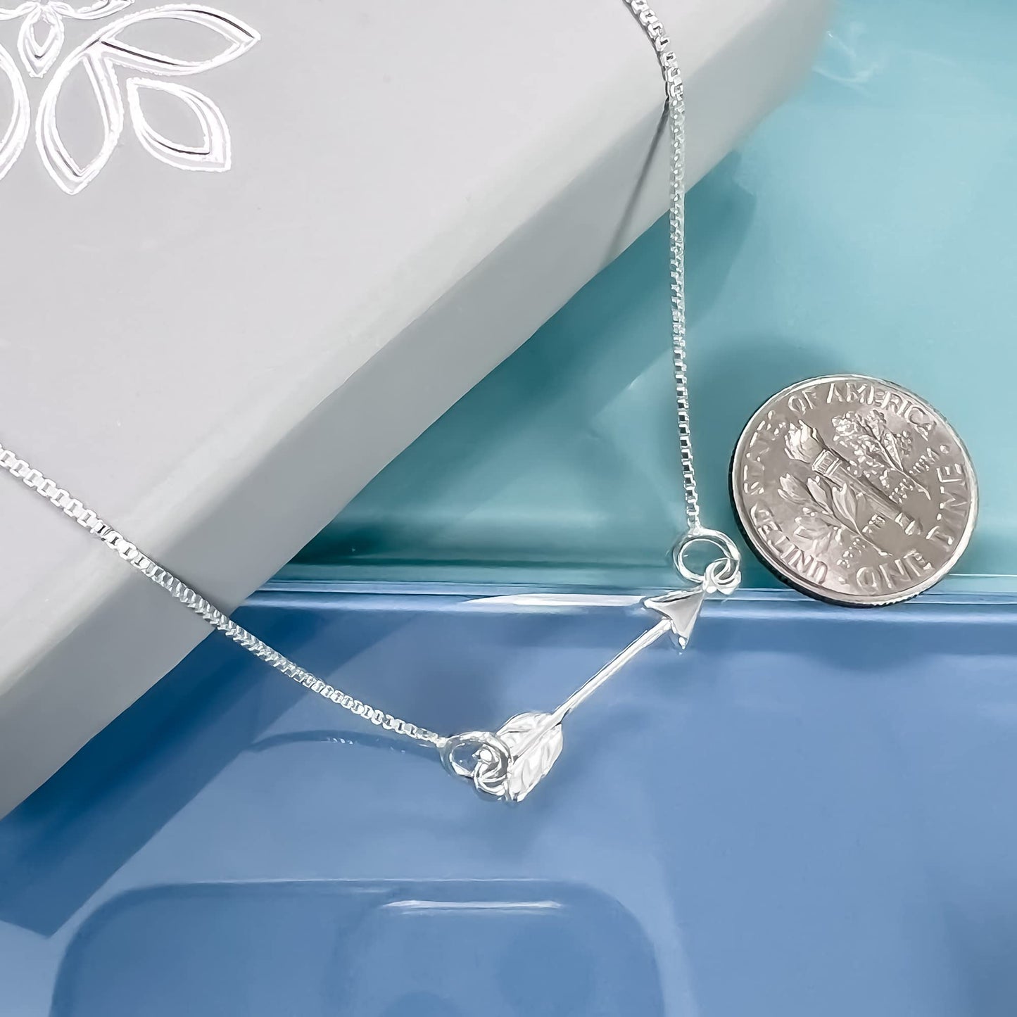 Dainty Sterling Silver Arrow Necklace for Women, Graduation Gift Necklace, Motivational Gift Necklace, Arrow Necklace Silver