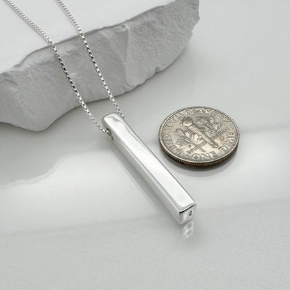 925 Sterling Silver Minimalist Bar Necklace Versatile Layering Necklace Casual Everyday Necklace Ideal Birthday Just Because Gift for Wife Girlfriend Best Friend