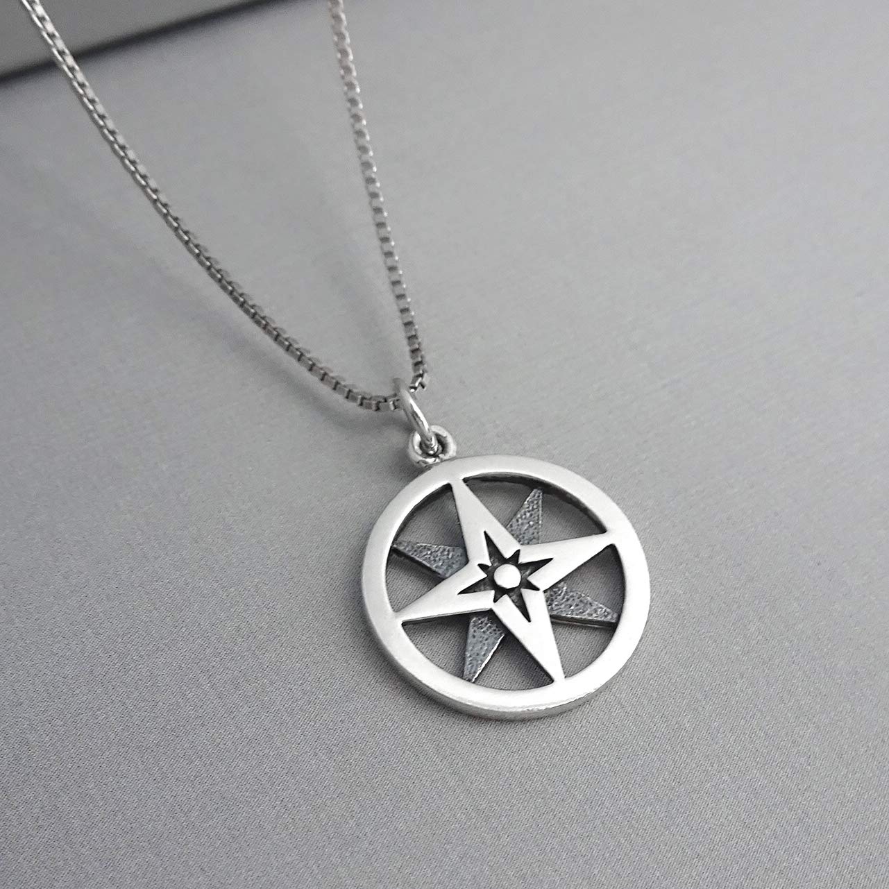 Compass Necklace Sterling Silver, Gift for the Graduate, Go Confidently in the Direction of Your Dreams, Graduation Gift Necklace