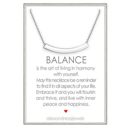 925 Sterling Silver Tube Bar Layering Necklace, Gift for Mom, Wife, Girlfriend