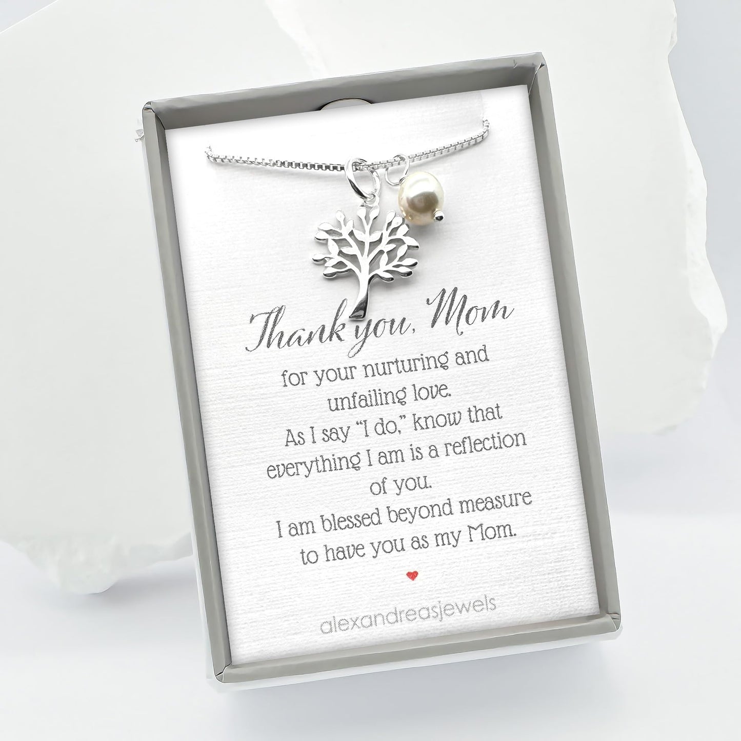 Tree of Life Necklace, Mother in Law Gift Necklace, Mother of the Bride, Mother of the Groom Gift, Sterling Silver Tree of Life Necklace, Mother's Day Gift for Mom (for mom from daughter-wedding)