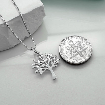 Sterling Silver Tree of Life Necklace Mother's Day Gift for Mom Grandmother Mothers Day Present for Daughter in Law, Mom Birthday Gift