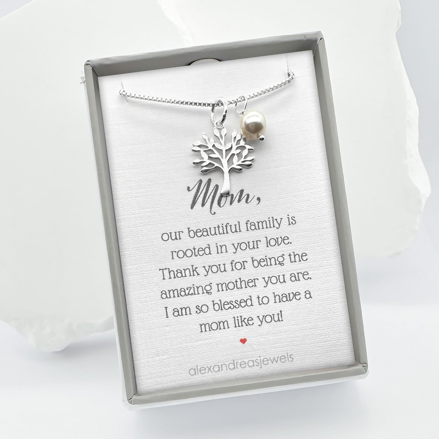 Tree of Life Necklace, Mother in Law Gift Necklace, Mother of the Bride, Mother of the Groom Gift, Sterling Silver Tree of Life Necklace, Mother's Day Gift for Mom (for mom from daughter/son)