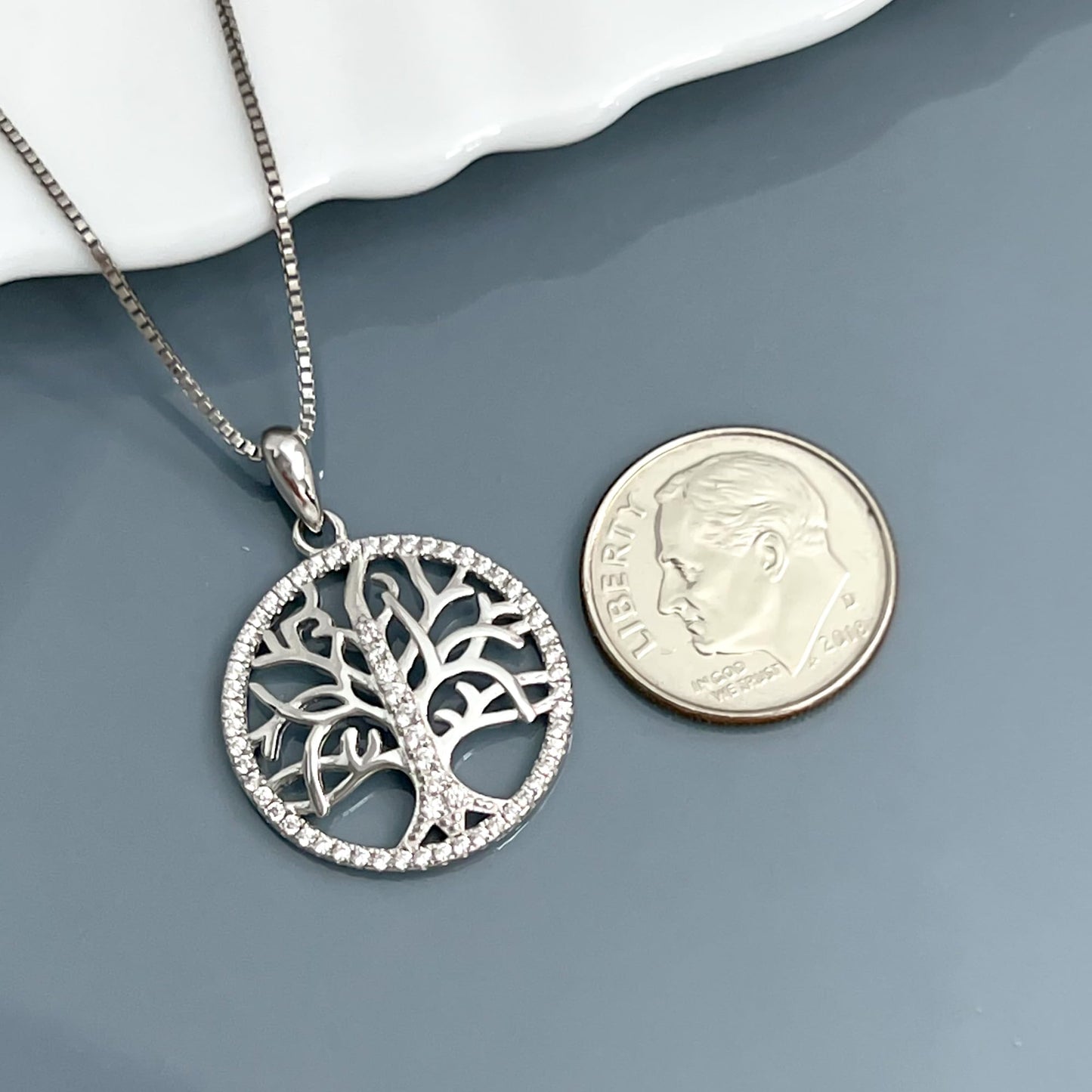 Sterling Silver Tree of Life Necklace, Mother of The Bride Gift from Bride, Birthday Gift for Mom, The Love Between a Mother and Daughter is Forever