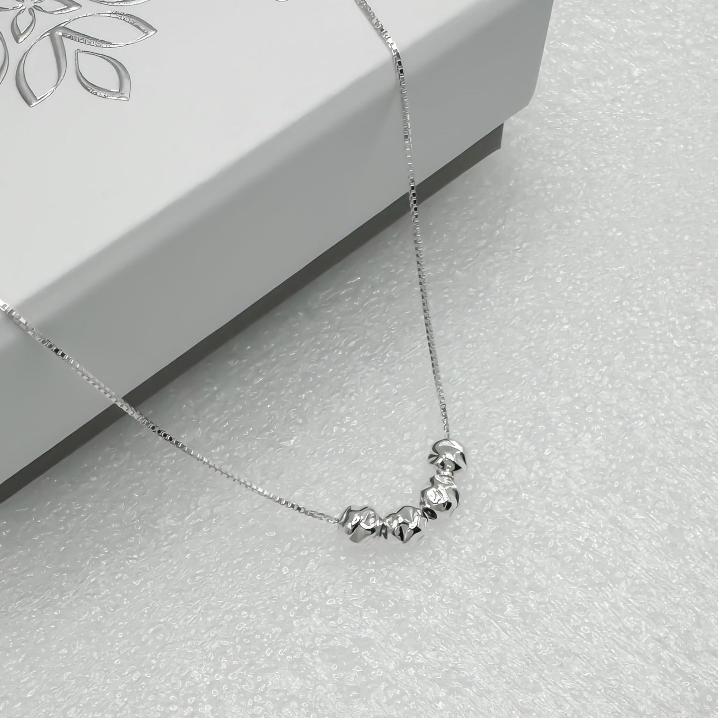 40th Birthday Gift for Women, Sterling Silver 4 Silver Nuggets Necklace, Daughter Birthday Gift, Best Friend 40th Birthday Gift Necklace