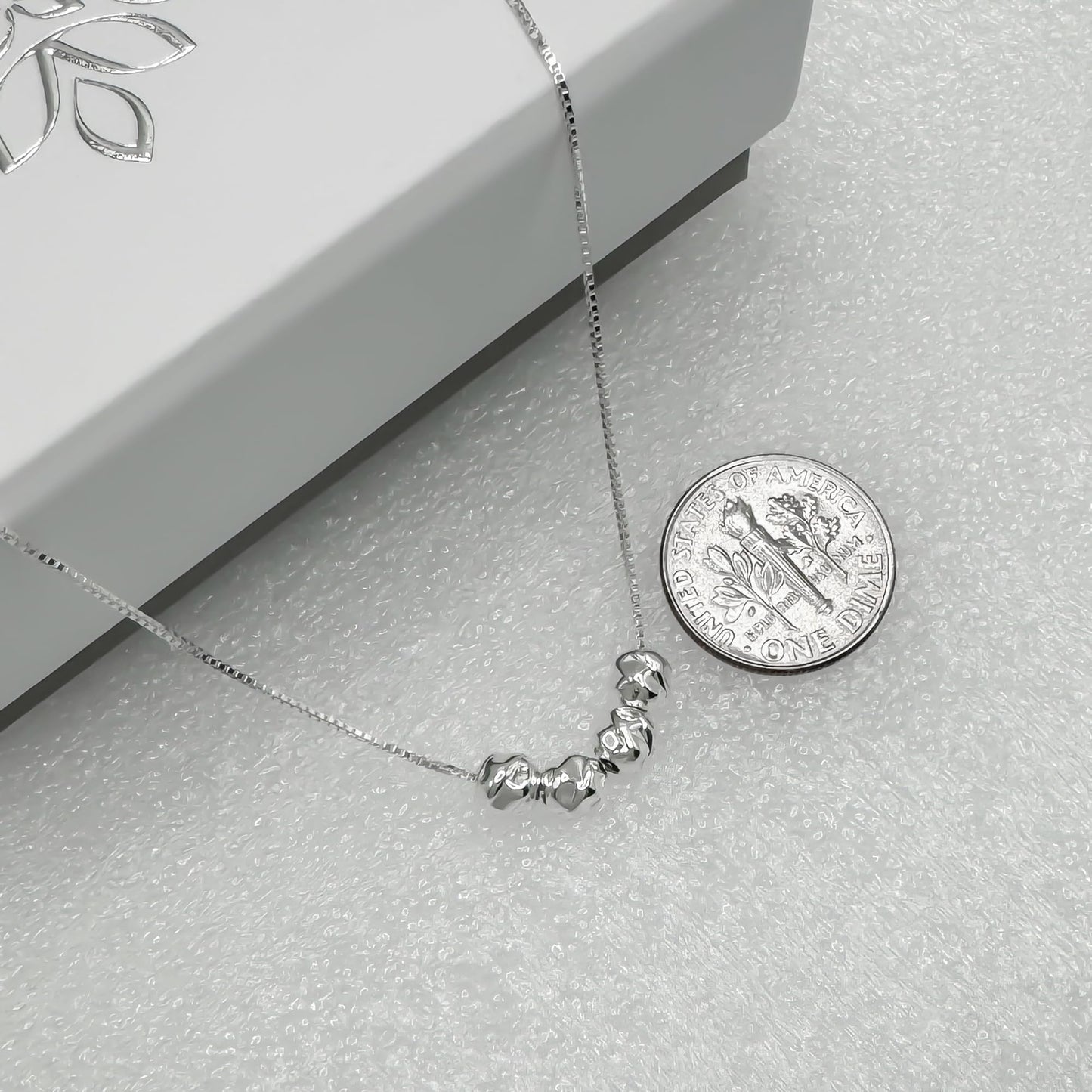 40th Birthday Gift for Women, Sterling Silver 4 Silver Nuggets Necklace, Daughter Birthday Gift, Best Friend 40th Birthday Gift Necklace