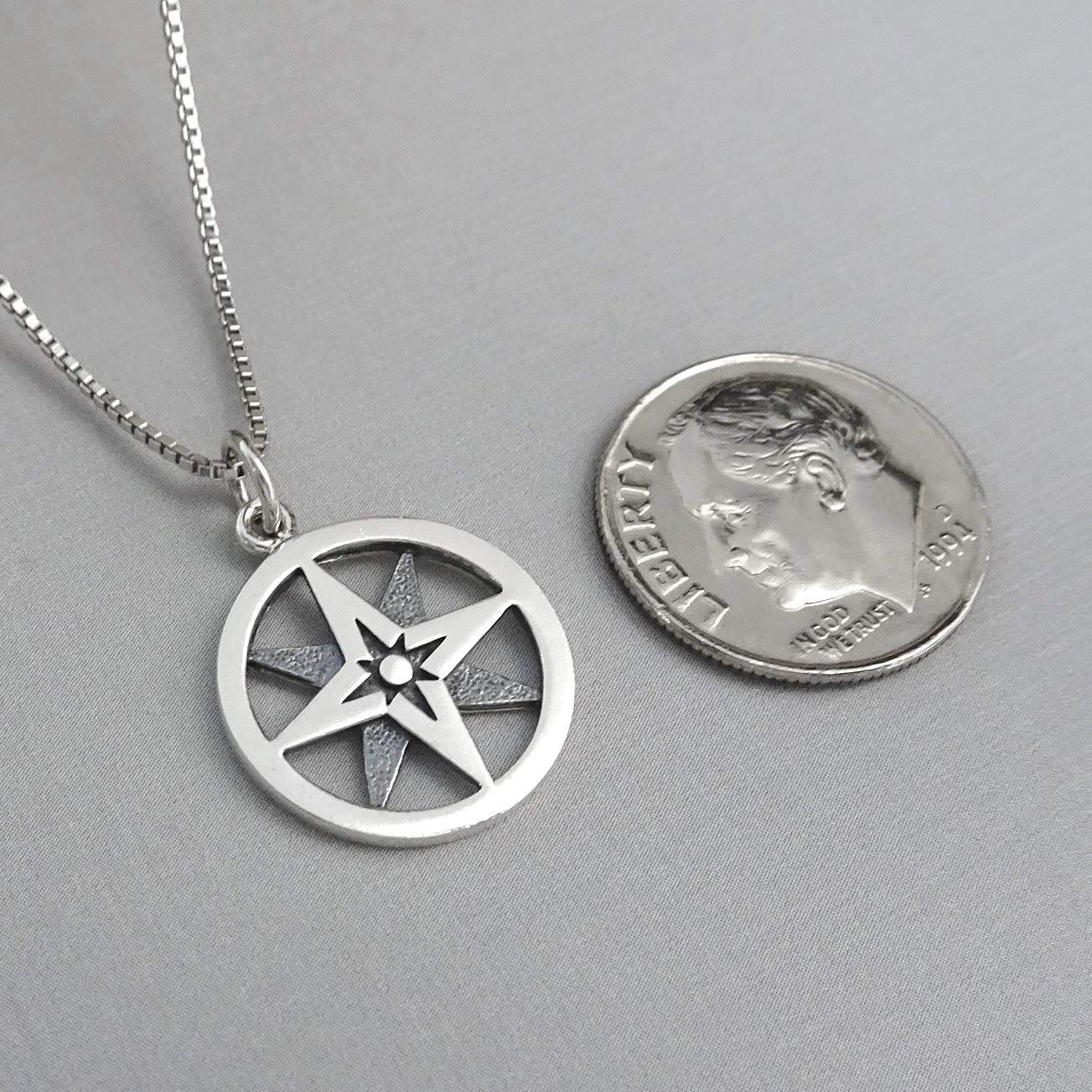 Compass Necklace Sterling Silver, Gift for the Graduate, Go Confidently in the Direction of Your Dreams, Graduation Gift Necklace